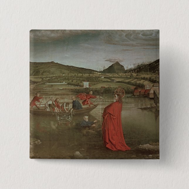 Mirakulöst utkast av fiskar knapp (Framsida)