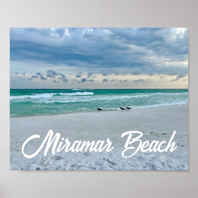 Miramar Beach Florida Benice Ocean Photography Poster (Framsidan)