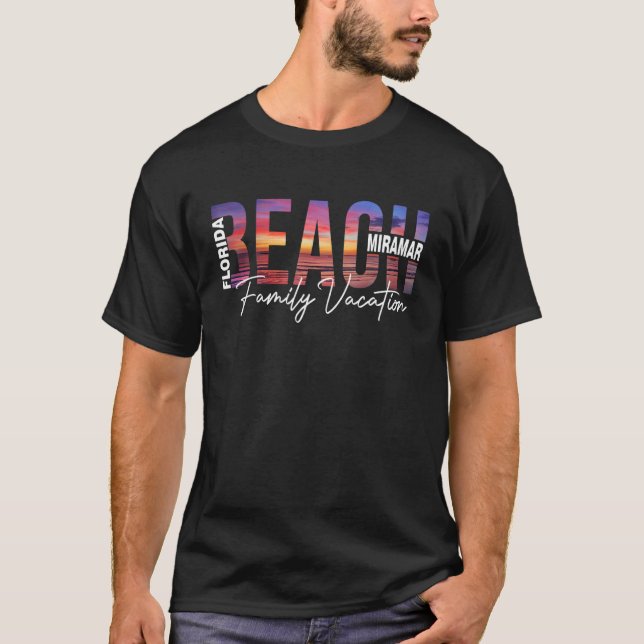 Miramar Beach Handflatan Träd Beach Florida Vacati T Shirt (Framsida)