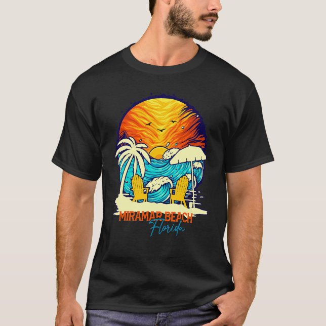 Miramar Beach Sunset Florida Vacation Par Fami T Shirt (Framsida)