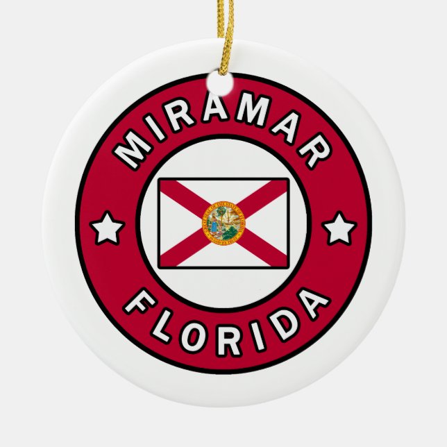 Miramar Florida Julgransprydnad Keramik (Framsidan)