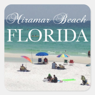 Miramar strand Florida Fyrkantigt Klistermärke