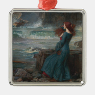 Miranda (av John William Waterhouse) Julgransprydnad Metall