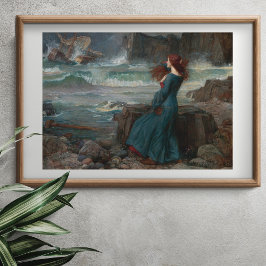 Miranda av John William Waterhouse Poster