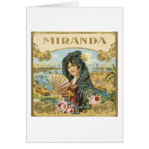 Miranda Cigar Label Hälsningskort