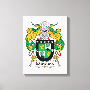 Miranda familjvapensköld canvastryck