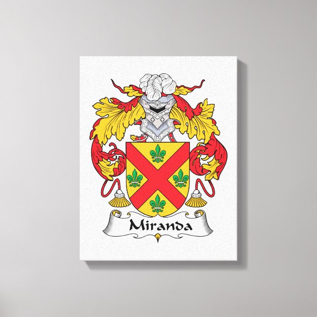 Miranda Family Crest Canvastryck (Framsida)