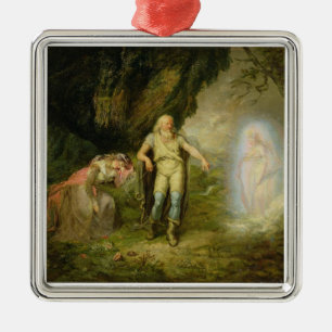 Miranda, Prospero och Ariel, från "stormen" by Julgransprydnad Metall