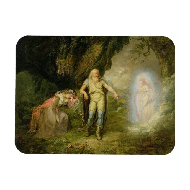 Miranda, Prospero och Ariel, från "Tempest" av Magnet (Horisontell)