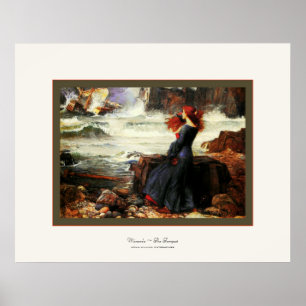 Miranda ~ storm~en John W. Waterhouse Poster