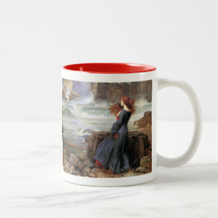 Miranda - stormen - John William Waterhouse Två-Tonad Mugg