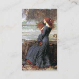 Miranda - stormen - John William Waterhouse Visitkort