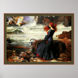 Miranda ~ Tempest John W. Waterhouse Poster