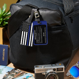 Miranda Warning Tillsatta lagar Police Flagga Bagagebricka