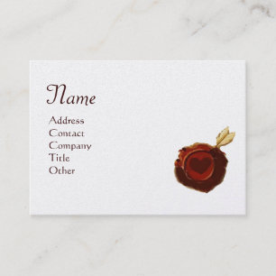 MIRANDOLINA VAX SEAL Monogram Vit Pearl Papper Visitkort