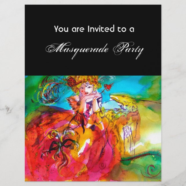 MIRANDOLINA / Venetian karnival Mask (Framsida)