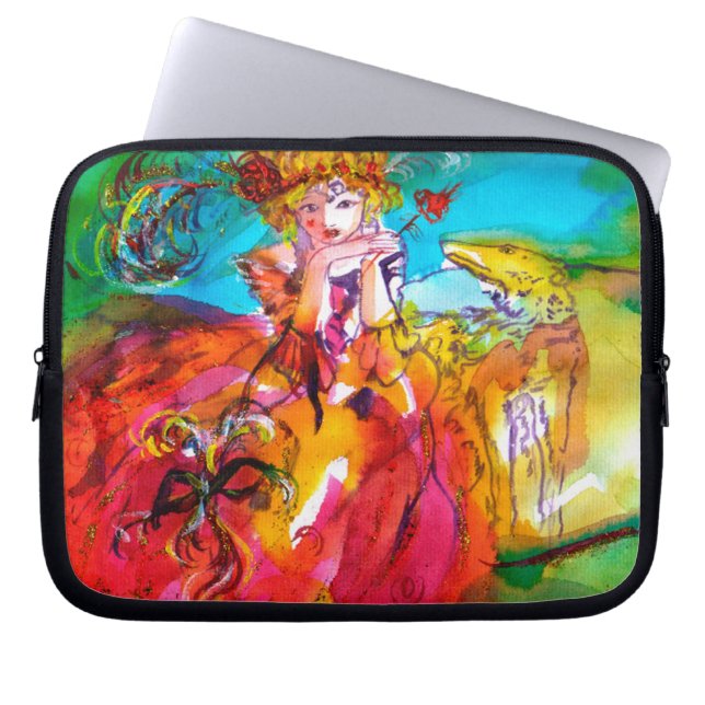 MIRANDOLINA / Venetian karnival Mask Laptop Sleeve (Framsidan)