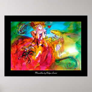 MIRANDOLINA / Venetian karnival Mask Poster