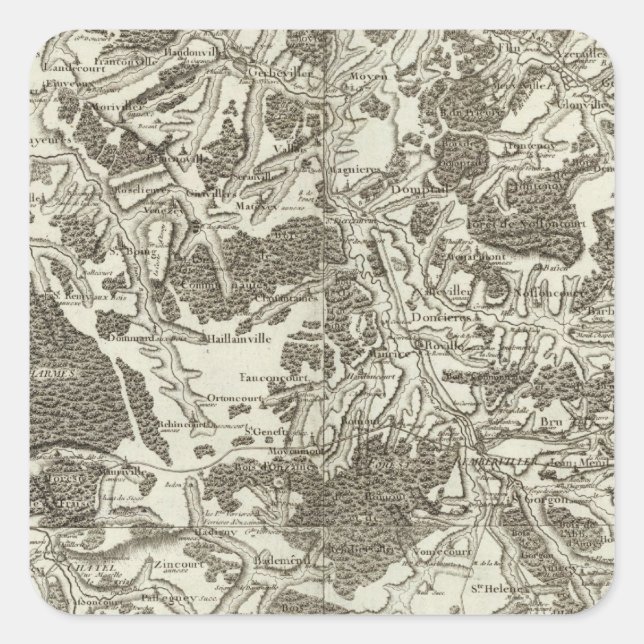 Mirecourt, epinal fyrkantigt klistermärke (Framsida)