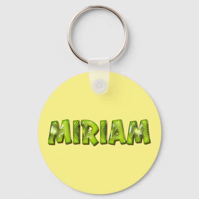 Miriam Name Kiwi Design Schlüsselanhänger Nyckelring (Framsida)