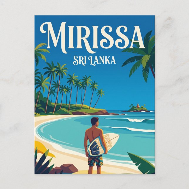 Mirissa Strand Sri Lanka Vykort (Framsida)