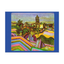 Miro, Prades By, Målning vykort