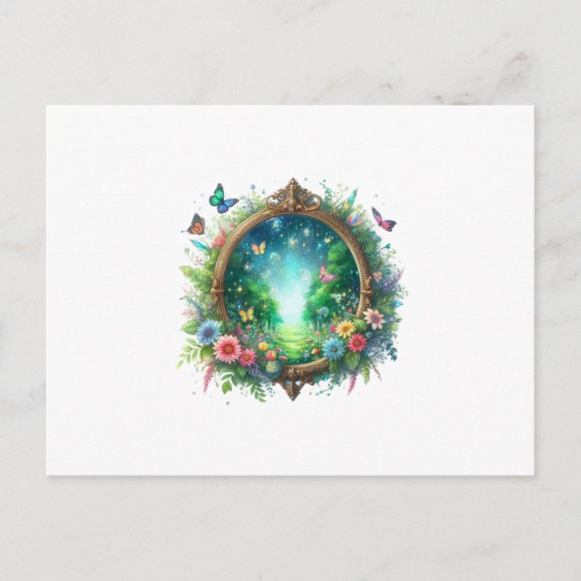 mirror magical letter vykort (Framsida)