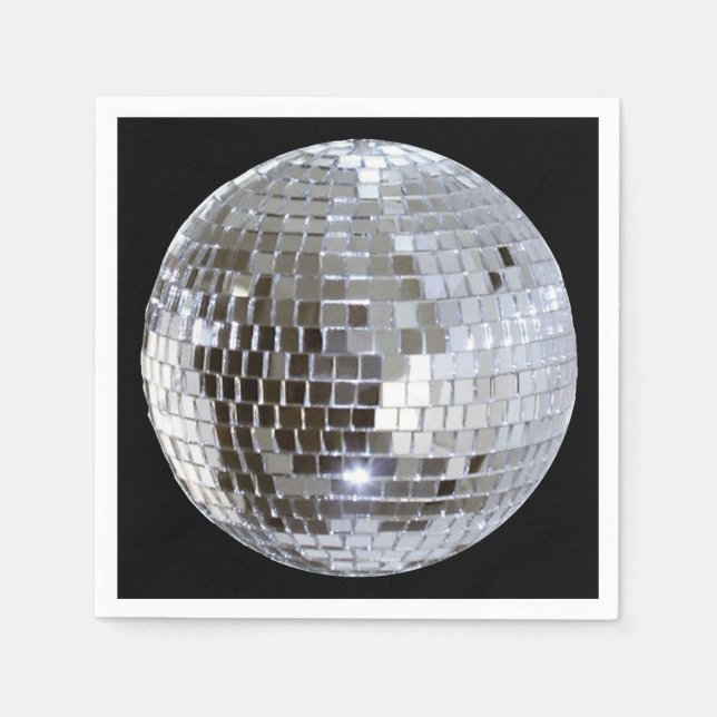 Mirrored Disco Boll 1 Pappersservett (Framsidan)
