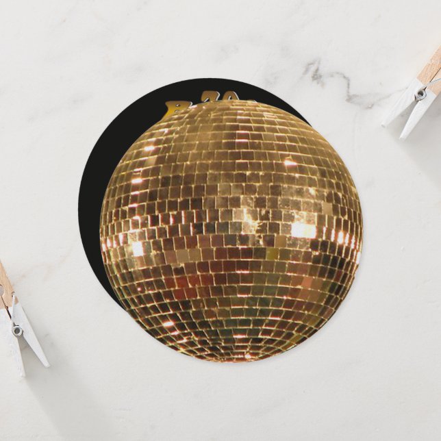 Mirrored Disco Boll 2 Inbjudningar (Fram/Back In Situ)