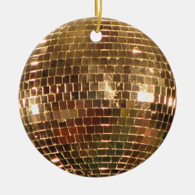 Mirrored Disco Boll 2 Julgransprydnad Keramik (Framsidan)