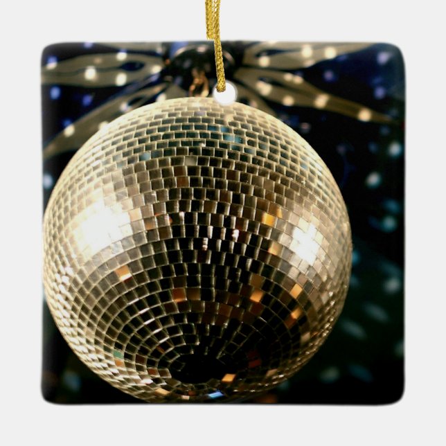 Mirrored Disco Boll 3 Julgransprydnad Keramik (Framsida)