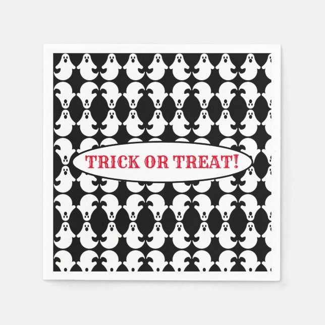 Mirrored Ghost Mönster Napkins Pappersservett (Framsidan)