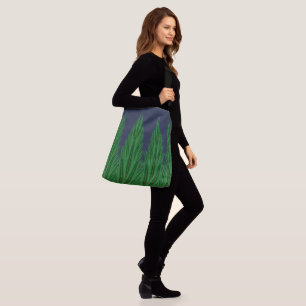 Mirrored Gräs Midnight Crossbody Bag (2 storlekar) Axelväska