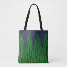 Mirrored Gräs Midnight Shoulder Tote (2 storlekar) Tygkasse