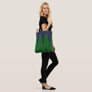 Mirrored Gräs Midnight Shoulder Tote (2 storlekar) Tygkasse
