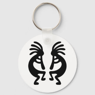 Mirrored Kokopelli Nyckelring
