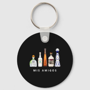 Mis Amigos Tequila Funny Cinco De Mayo Mexican Par Nyckelring