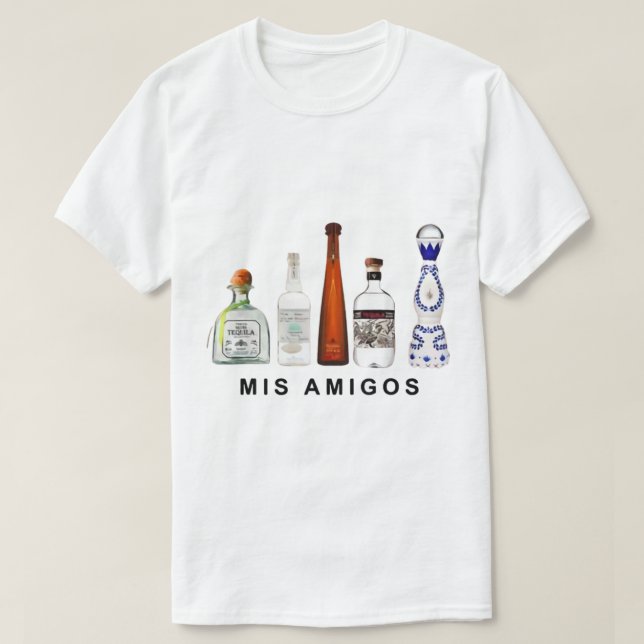 Mis Amigos Tequila Funny Trendig Sarcastic Women M T Shirt (Design framsida)