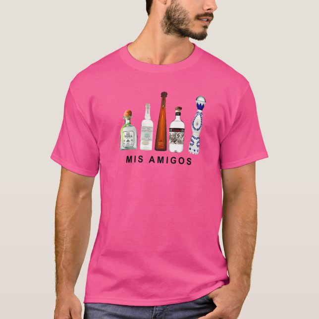 Mis Amigos Tequila Trendiget Sarcastic Women Manar T Shirt (Framsida)