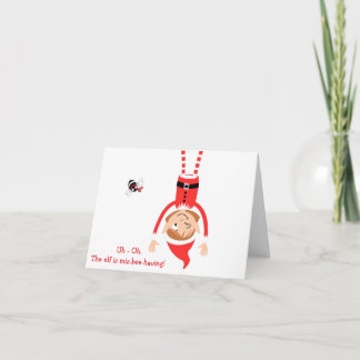 Mis-Bee-Having Elf Holiday Note Cards Anteckningskort