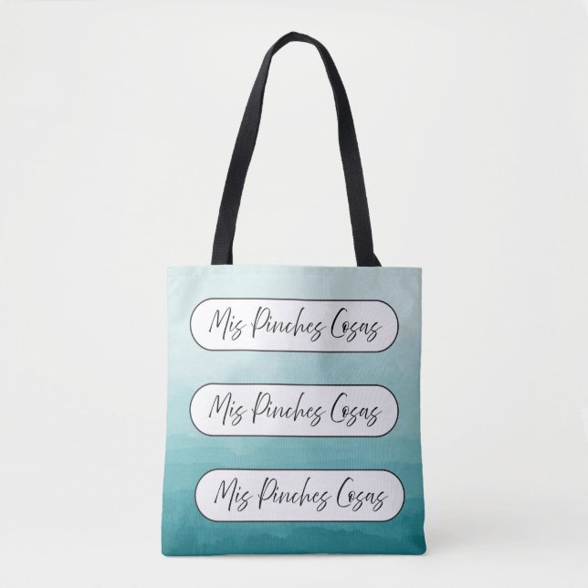 Mis pinches cosas shopping reusable tote bag tygkasse (Framsida)