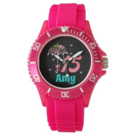 Mis Quince 15:e födelsedagen 15 år gammal Anpassni Armbandsur