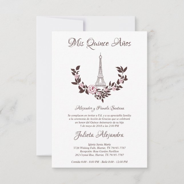Mis Quince años Diseño Floral París (Framsida)