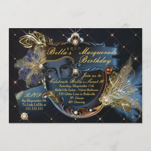 Mis Quince Anos, Masquerapartsinbjudningar Inbjudningar