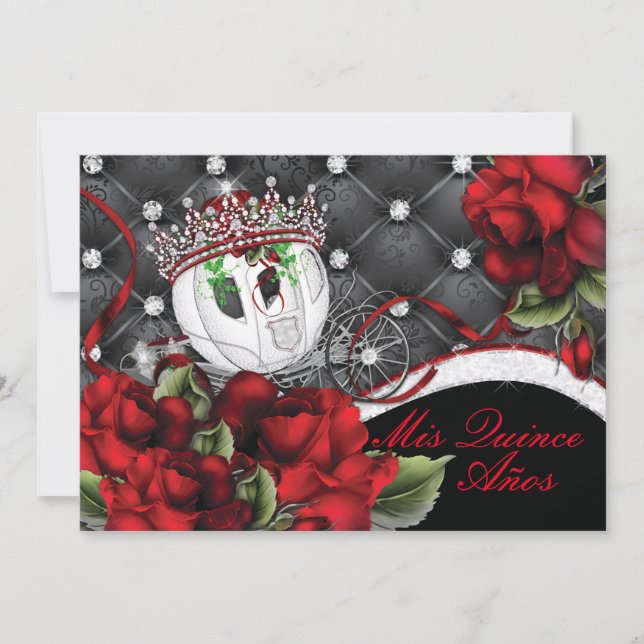 Mis Quince Anos och Sweet 16s Inbjudningar (Framsida)