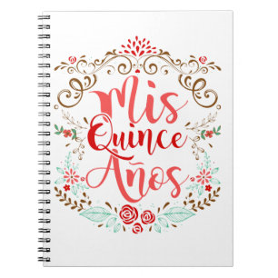 Mis Quince Anos Quinceanera 15:e födelsedagen Anteckningsbok
