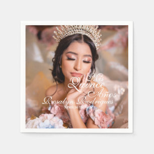 Mis Quince Anos Quinceanera-foto 15:e födelsedagen Pappersservett