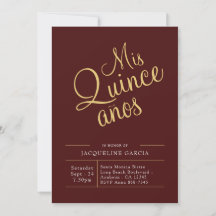 Mis Quince Anos Red Guld Modern Quinceanera