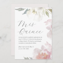 Mis Quince Blommigt 15 år Birthday Quinceañera