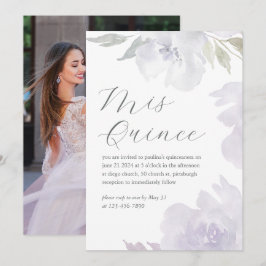 Mis Quince Blommigt 15:e födelsedagen Quinceañera  Inbjudningar